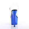 Pleaser - ADORE708 Ankle strap sandal, Pole dance shoes - Pole dance shoes - Blue/Transparent Product image